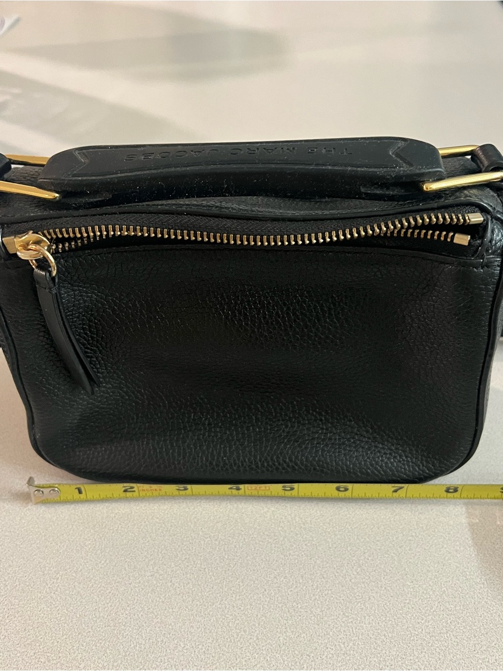 Marc Jacobs Black Pebbled Leather Embossed Logo Crossbody - Picture 5 of 7